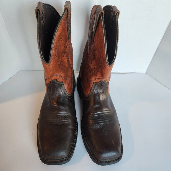 Ariat Boot Mens 10 EE Groundbreaker Steel Toe Work Brown Leather Cowboy 10015191 main image 5